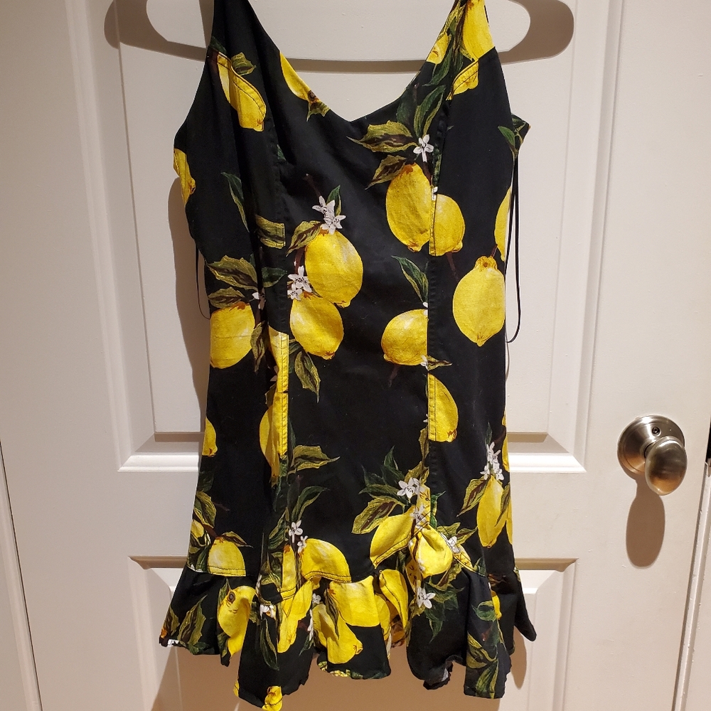 Luxxell black lemon mini dress
